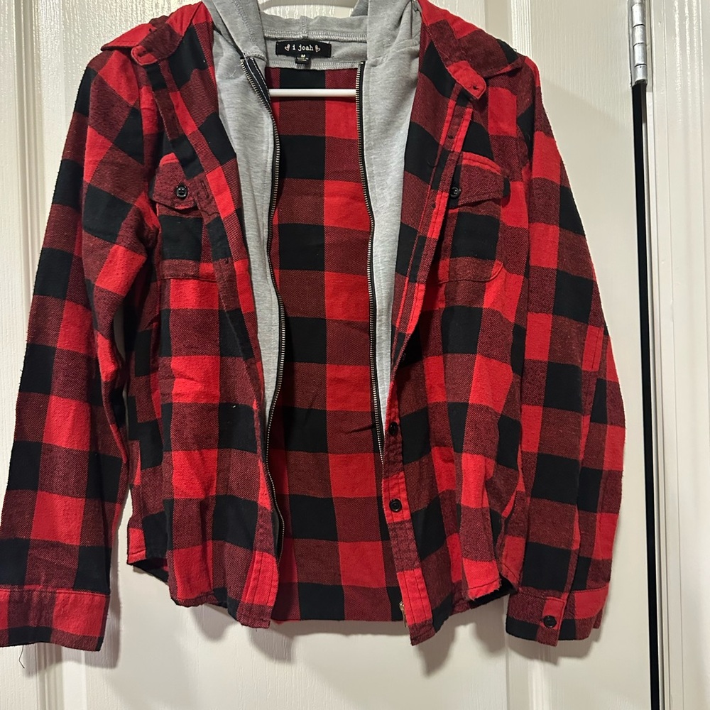 J.O.A. Kids Red and Black Checkered Jacket